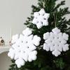 Soft-Furred Snow Crystalloid Christmas Tree Multiple Purpose Celebratory Adornment Environmentally Safe Design for Winter Festivities