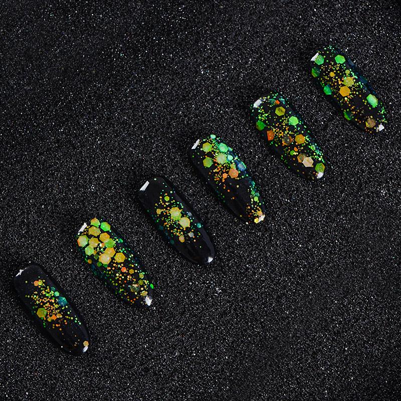 Mtssii 1 Box Glitter Sequin Powder Nail Art Decoration UV Gel Polish Accessories DIY Manicure Tools