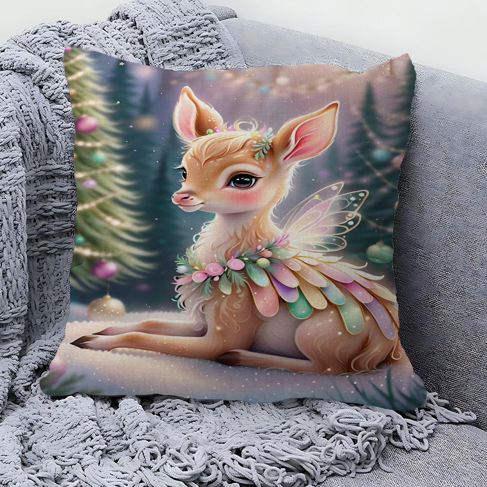 Cartoon Cute Deer Jungle Pillowcases Home Bedding Decorative Pillow Cover Wedding Super Soft Pillow Case