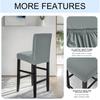 Elastic Polyester Chair Cover Spillproof Design Stool Cover Multiple Solid Color