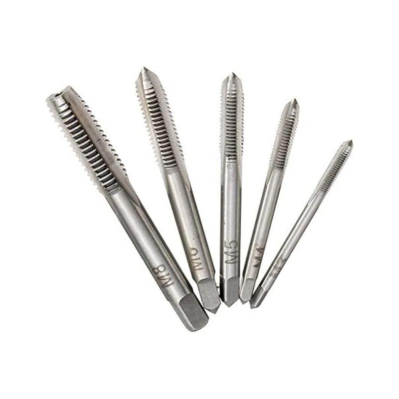 T-Handle Ratchet Tap Wrench M3-M8 M5-M12 Wrench 5Pcs Set Of M3-M8 Taps Adjustable Ratchet Hand Wrench Manual Tapping Accessories