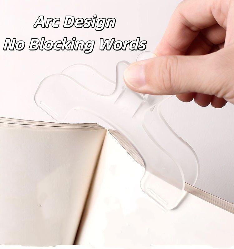 1-4pcs Book Clip Reading Plastic Clip Prevent Page Turning Transparent Frosted Folder Fixed Notebook Piano Score Creative Tool