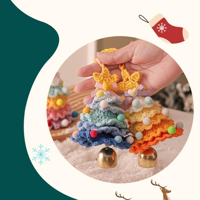 Flauschige Weihnachtsglocke Hängende Dekoration Einfache Montage für Zuhause Party Festival Atmosphären Gestrickter Feiertagsakzent