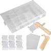 Embroidery Floss Organizer Box Milk White Cross Stitch Plastic Bobbins Manual Winding Machine