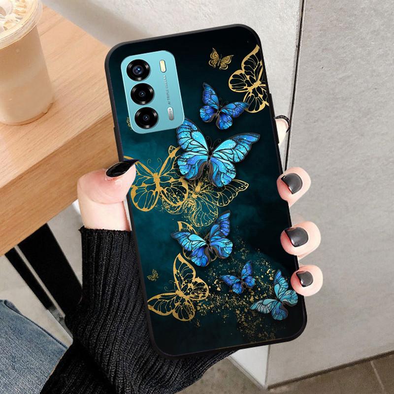 For ZTE Blade V40 Vita Case 8045 6.75" Animal Cartoon Soft Silicone Funda for ZTE Blade V40 Vita Phone Cover V40Vita Black Coque