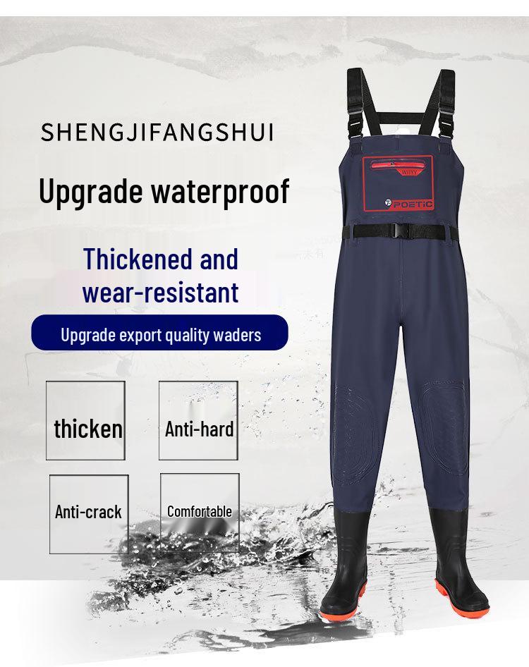 Aquaculture Work Overalls: Durable One-Piece Bib Waders for Labor Protection