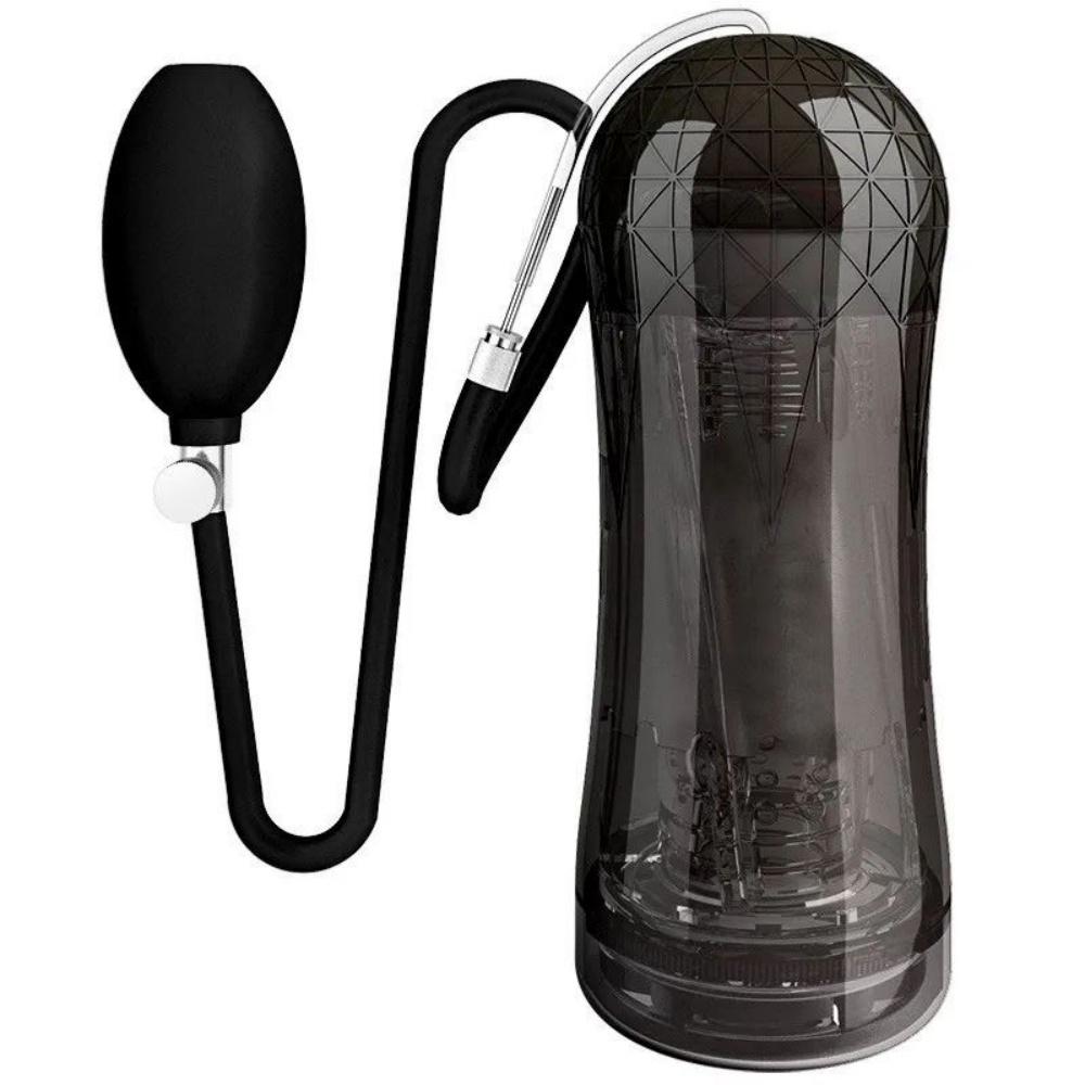 USB Rechargeable Male Masturbation Cup Adult Products Pocket Pussy Glans Stimulator Penis Trainer Inflatable Bulb Squeeze Sex Toys for Men Masturbator