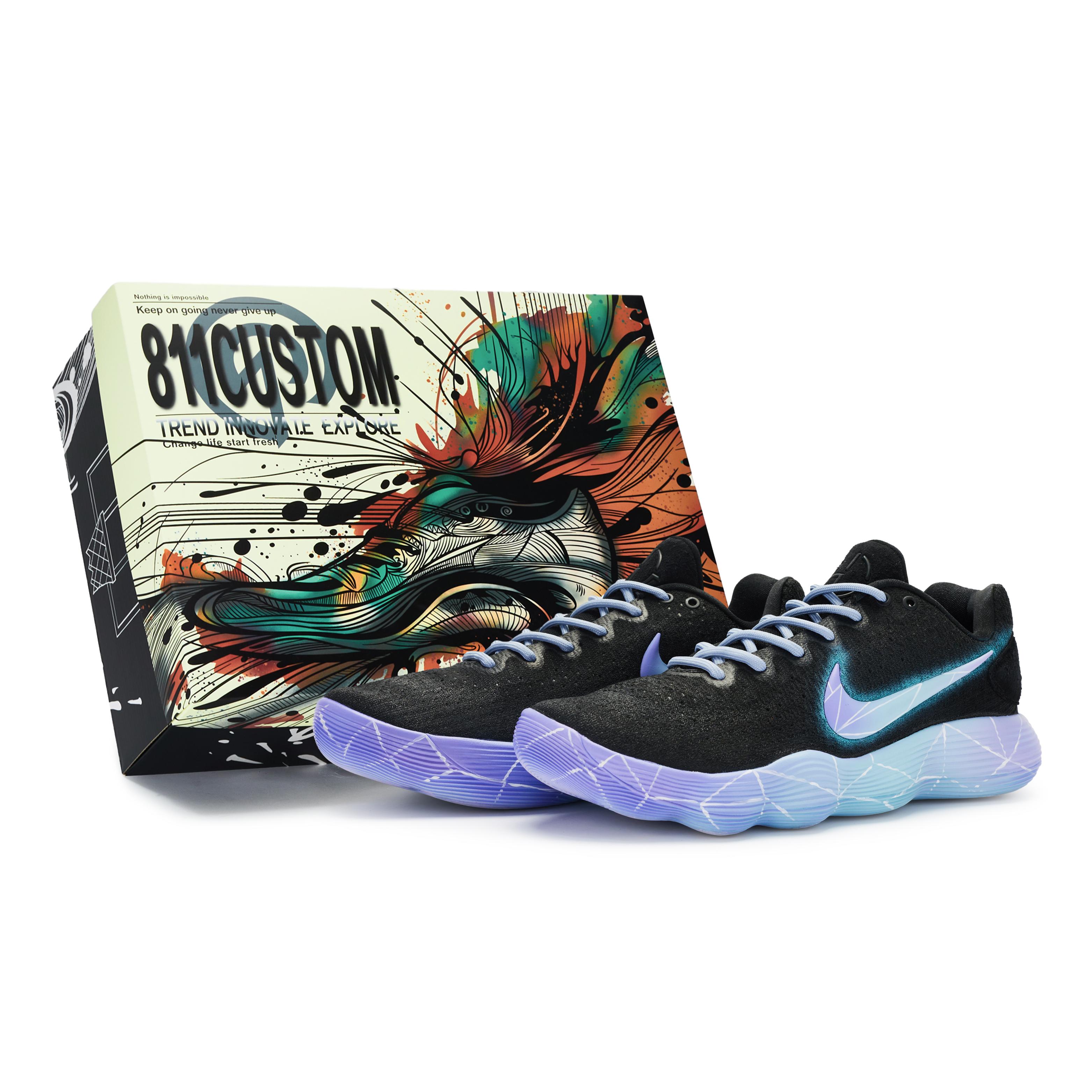 Nike Hyperdunk 2017 Basketball Shoes Men s Low top Purple 897637-001(Team80-S-BOX) 40