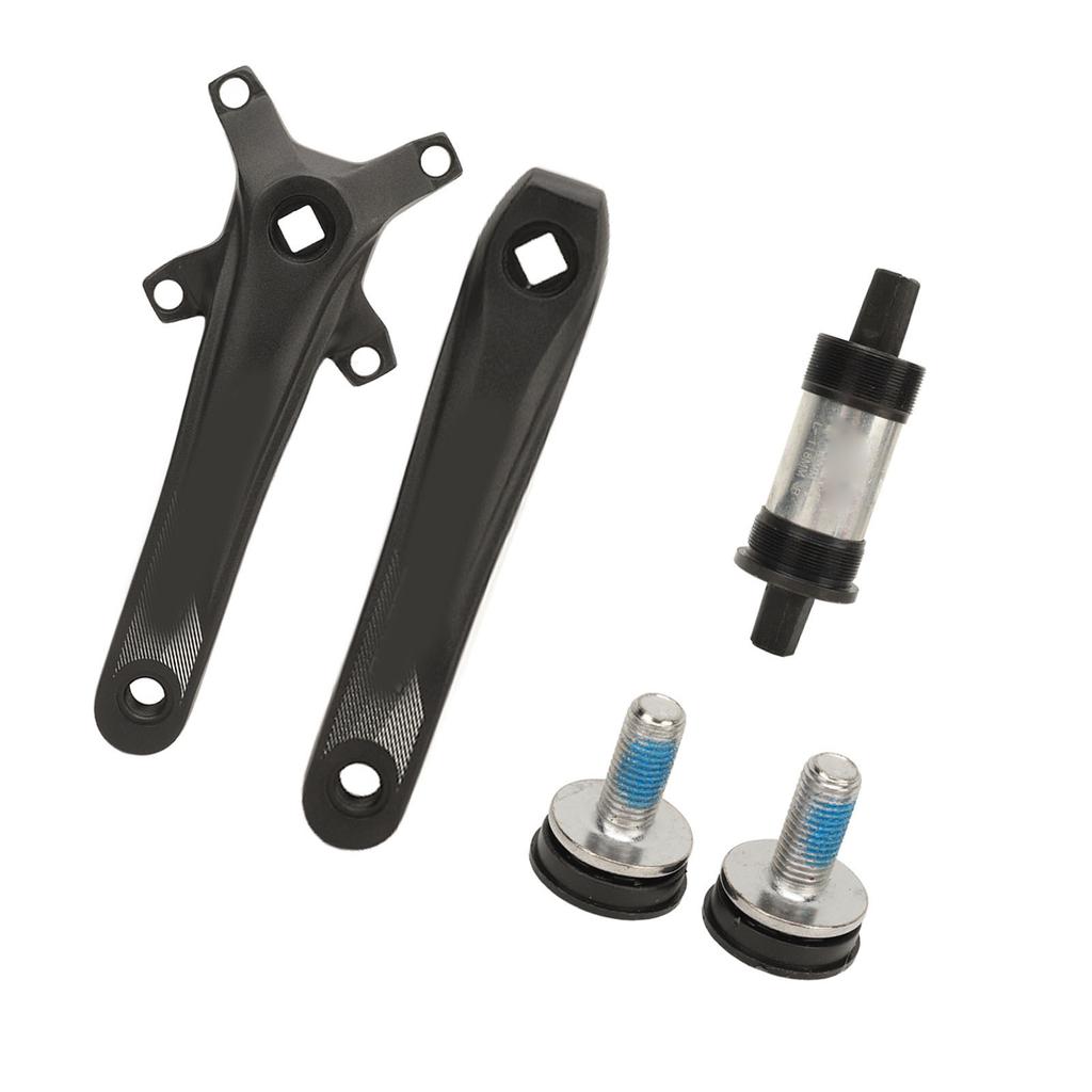 Mountain Bike Crank Arm Set 104 BCD Square Hole Crank Positive Negative Teeth Single Disk 7‑12 Speed Aluminum Alloy