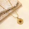 Melaard Tiger's Eye 18K Gold Stainless Steel Pendant Necklace for Women