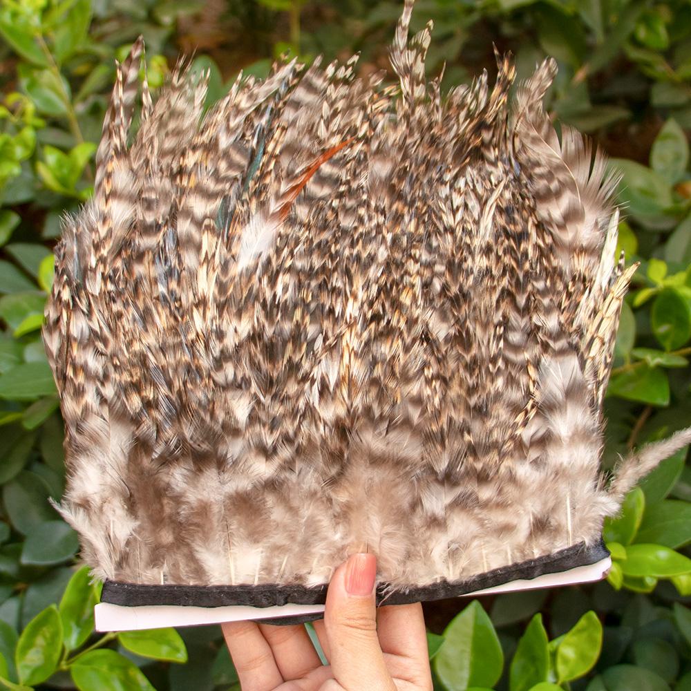 Feather1Meter Dyed Rooster Chicken Feather Trim 4-6inch Natural Pheasant Plumes for Fringe Ribbon Craft DIY Sewing Clothing Dress Decor