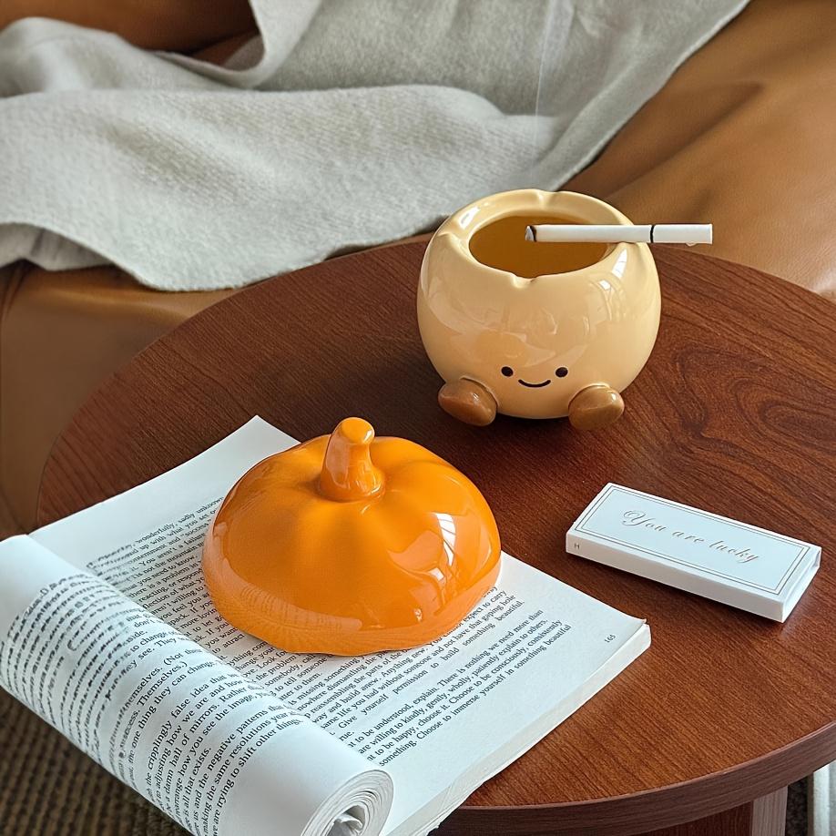 Cute Chestnut Shaped Multi-Functional Storage Jar,Ceramic,Round,Ideal for Floss, Toothpicks, and Makeup Brushes,Perfect for Living Room,Bedroom Vanity