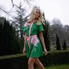 Summer Cross-Border Women's Casual Print Tie-Up Dress
