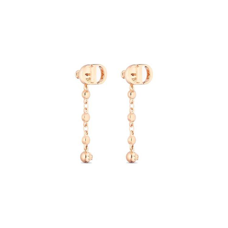 Dior Long Pendant Metal Earrings Women earrings Rose-Gold E2326WOMMTD15P