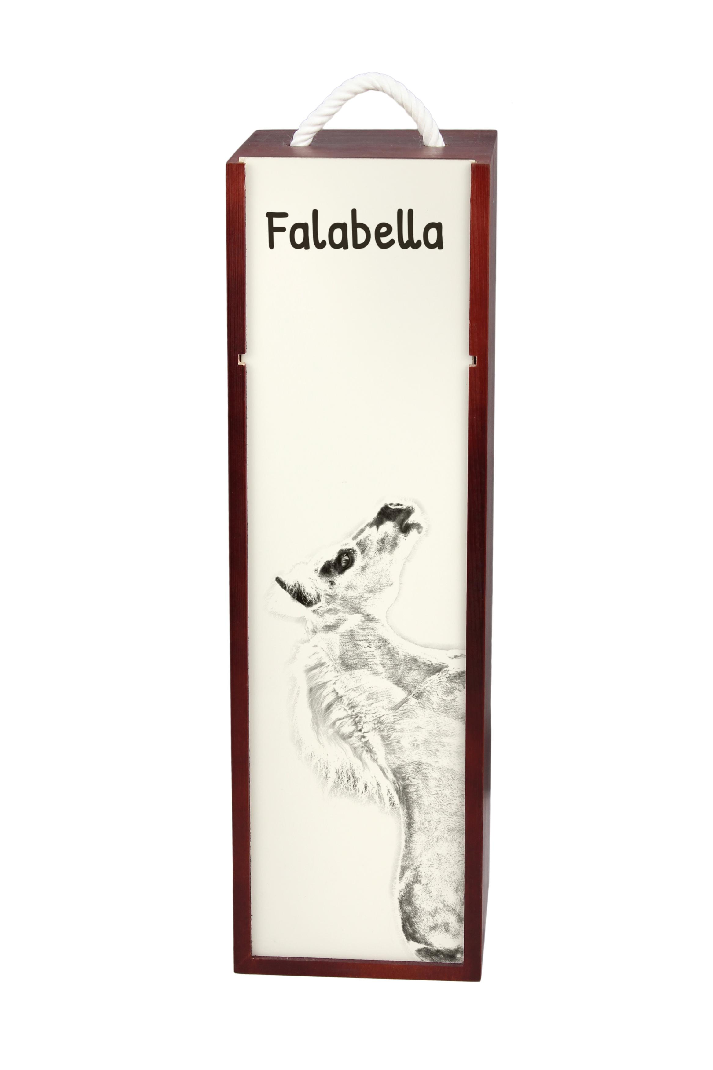 

Falabella - wine box with a horse, alcohol box with graphics, personalized gift box from the Art-Dog brand коричневий