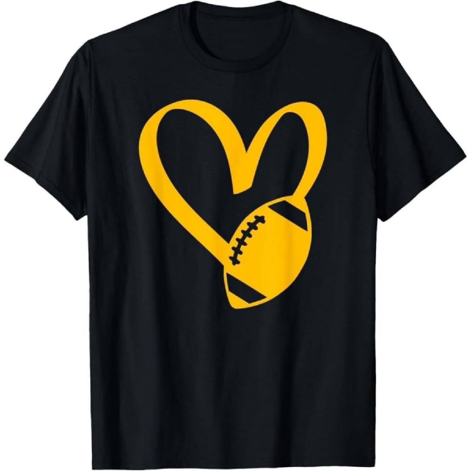Football Heart T-Shirt S разноцветный