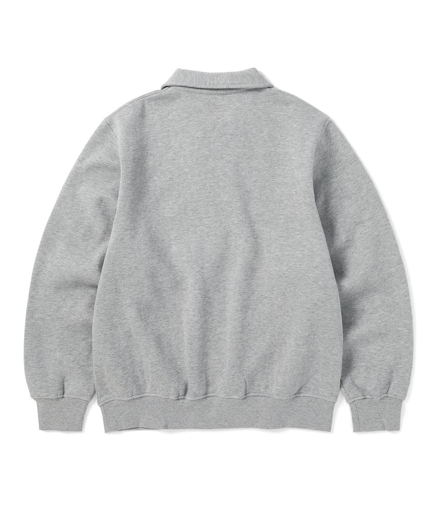 THISISNEVERTHAT Open Collar Sweatshirt Heather Gray