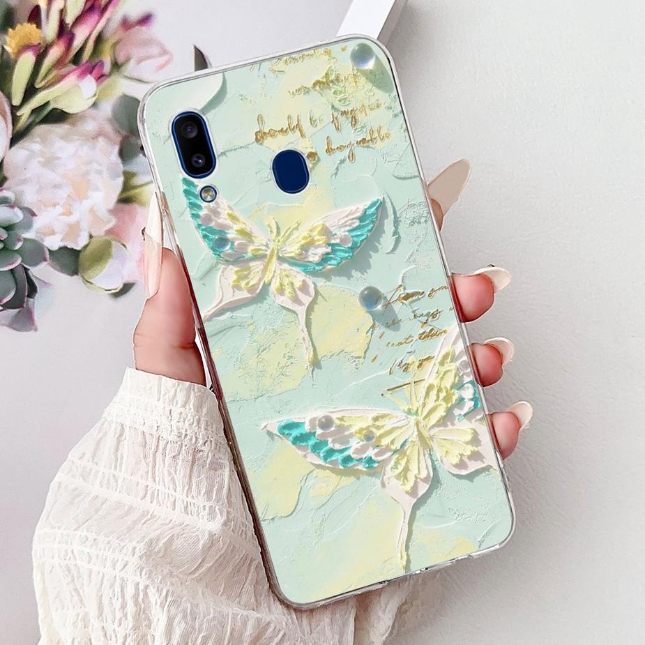 For Samsung Galaxy A10 A20 A30 Case A105F A205F A305F Cute Fashion Painted Cover Soft Silicone Case For Samsung A20 A 10 30 Bags