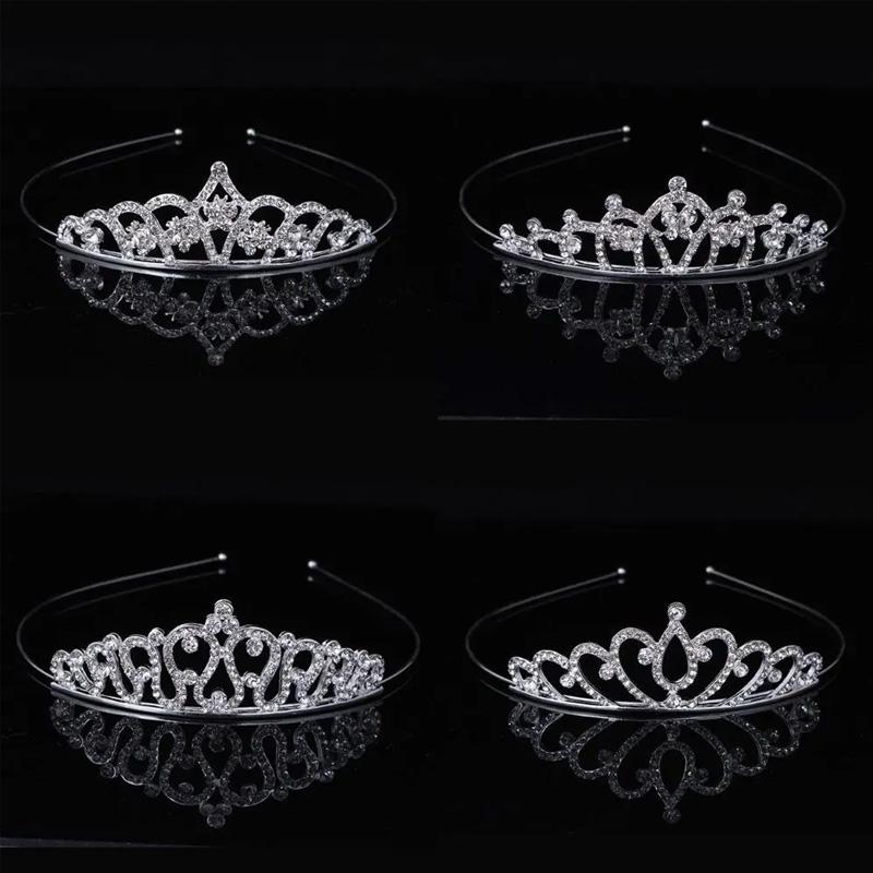 1PC Crystal Exquisite Rhinestone Children Girls Jewelry Gifts Hair Accessories Wedding Tiaras Queen Princess Crown Women Headband