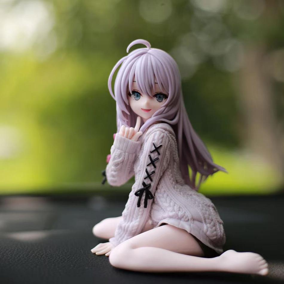 New 15cm The Journey of Elaina Anime Figure Knit Dress Witch Elaina Action Figure PVC Collection Model Doll for Christmas Gifts