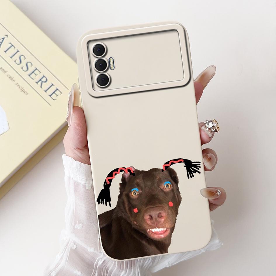 6.6" For Tecno Spark 8P 2021 Case Lovely Panda Cartoon Camera Protection Soft Matte Cover For Tecno Spark8P 8 P KG7H KG7n Bumper