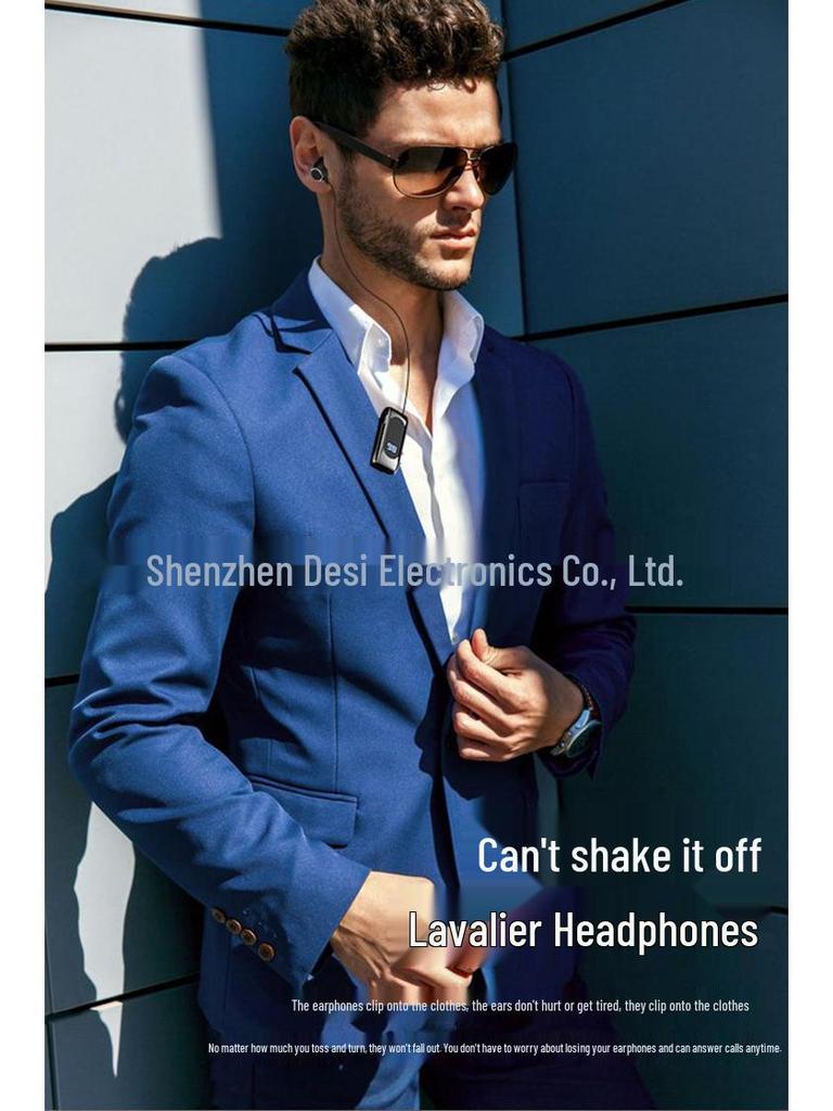 K55 Bluetooth 5.0 Clip-On Retractable Earbuds: Smart, Universal, Ideal for Business and Sports