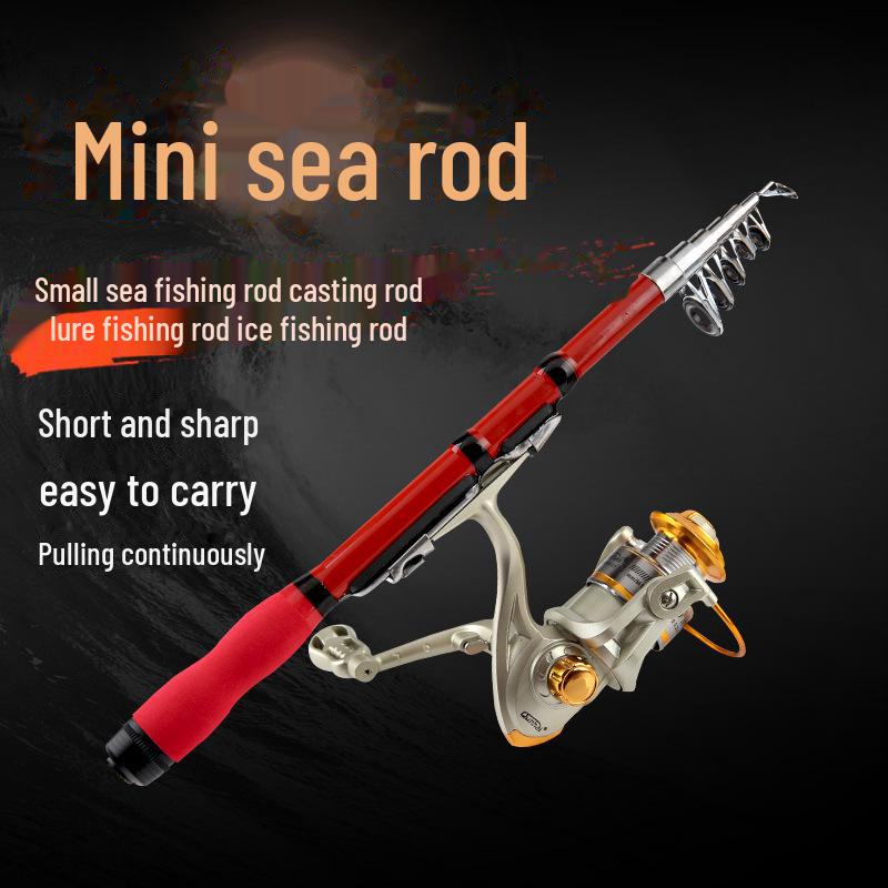 Mini Portable Pocket Fishing Rod for River and Sea Casting, Long-distance Swinging. Ideal for Small Sections, with Special Pricing.
