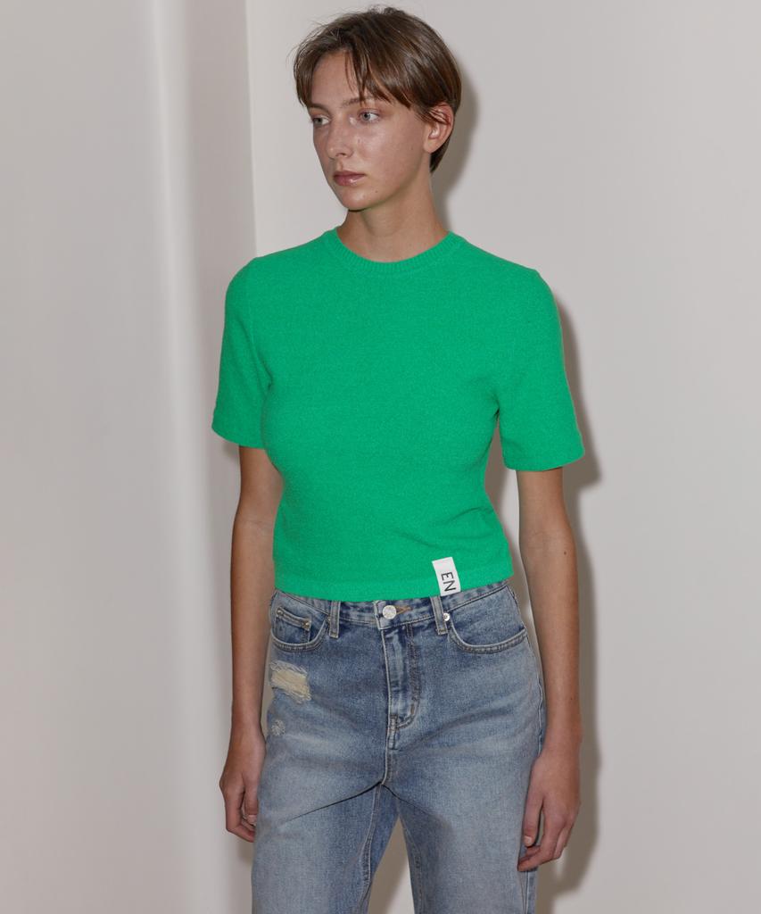 EN OR Outlabel Boucle Knit Top - Green