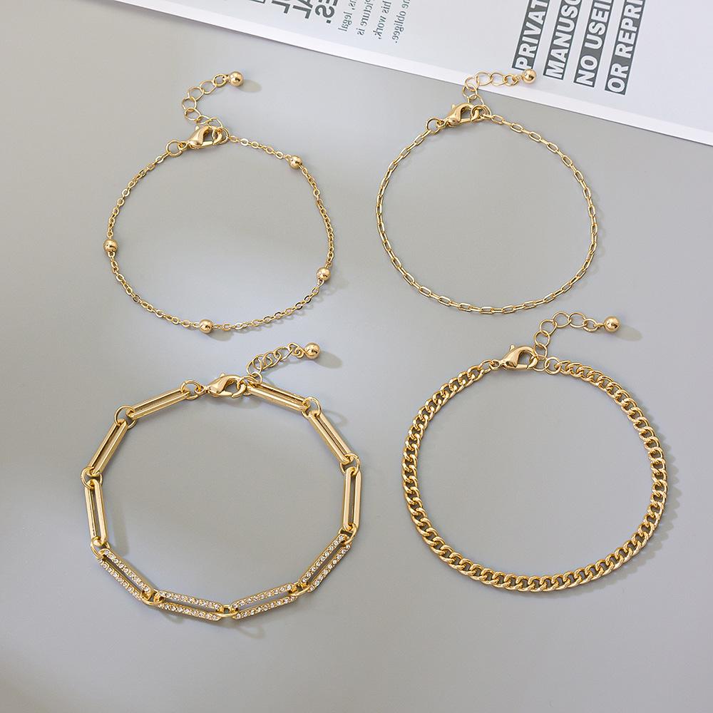 European & American Chic Copper-Plated Micro-Inlaid Bracelet - High-End Women s Versatile Fashion Jewelry