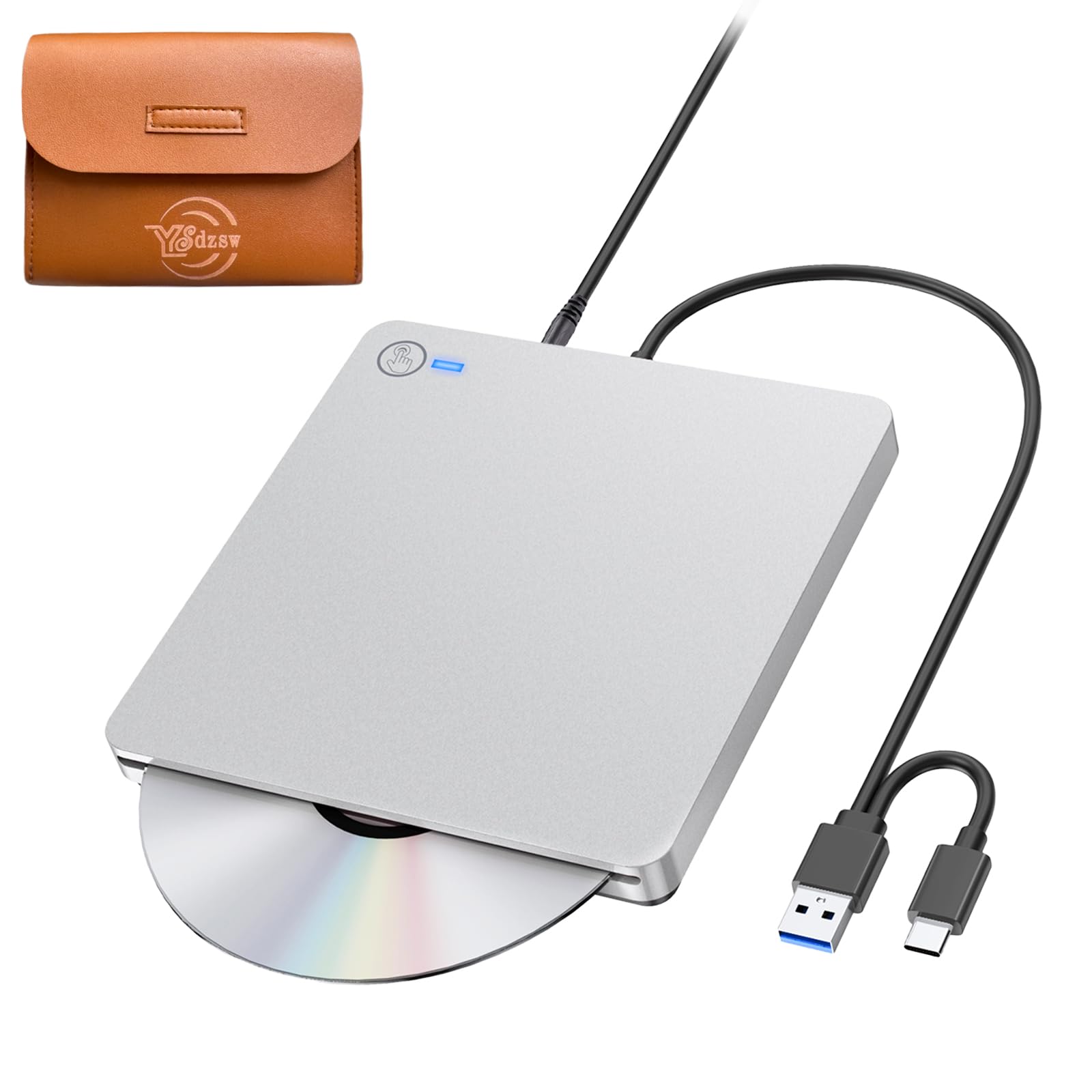 

External Suction Compatible with Comes with Storage Cable External Drive CD/DVD Drive, Type, USB3.0 Type-C, Win/Mac/Linux, Bag, Storage, CD/DVD