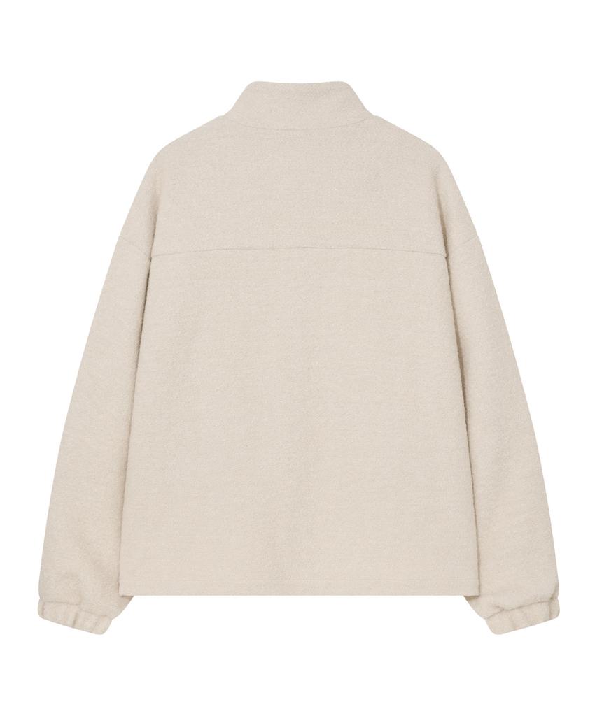 COVERNAT Wool Zip-Up Jacket Oatmeal