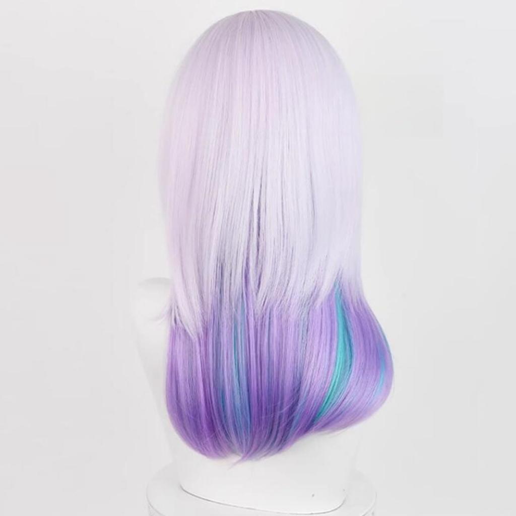 LAOBAO Cosplay Yatonoue Kata Disguise Light Blue and Purple Medium Costume Perfect for Cultural School and Events Wig, Wig, Heat-Resistant, Wig, Mesh,