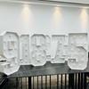 1Pc 91.5CM/36Inch Light Up Digital Marquee Frame Warm Lights KT Board Number 0-9 Plug-in KT Board  Birthday Party Decorative Light Anniversary Decor