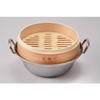 Heist [Steamer] Cedar Steamer with Induction Cooktop, Set of 2 Steamers and 1 Lid, Commercial Use, Includes 20 Steamer Sheets (Steamer with Pot, Cedar