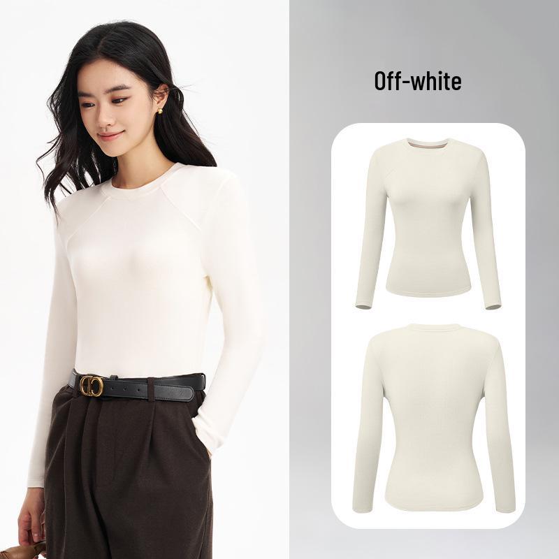 

Autumn 2025 Women s Slim Fit Round Neck Self-Heating Silk Base Layer XL (125-155 lbs)
