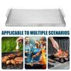 Stainless Steel Grilling Pan Nonstick Grilling Tray Topper Barbecue Accessories with Drainage Kitchen Stove Supplies for Outdoor