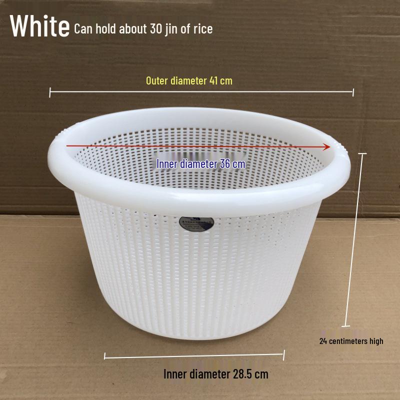 Большая круглая пластиковая корзина для мытья риса и овощей с ситом для слива