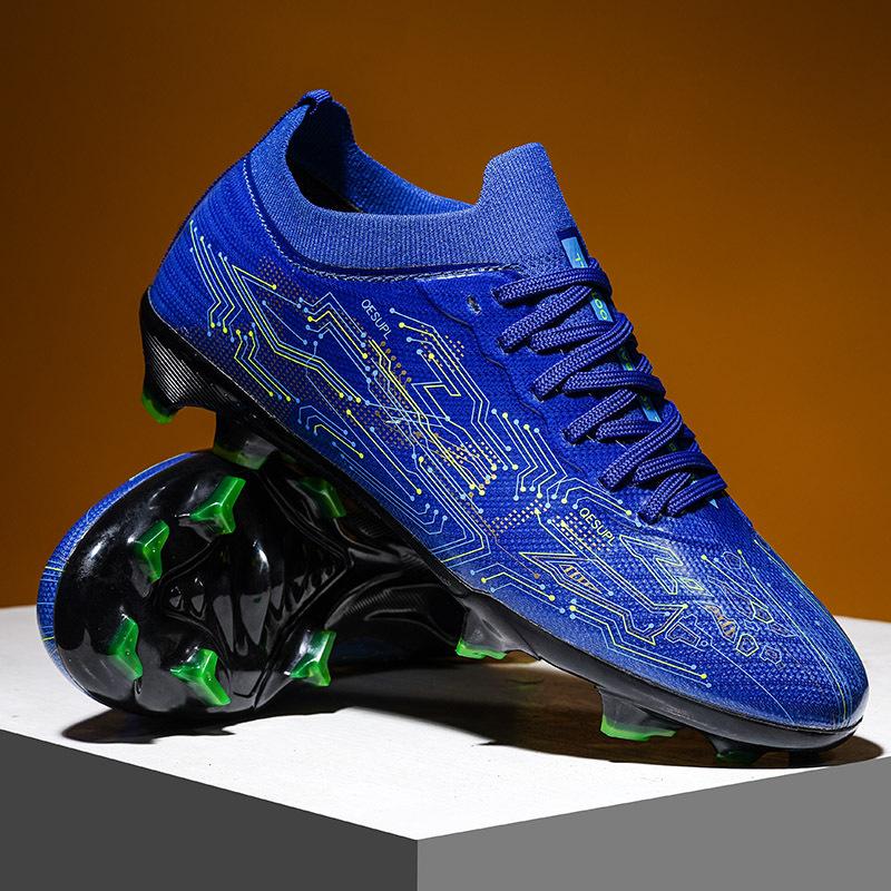 New Football Shoes Male Primary and Secondary School Students Artificial Turf Seamless Eager Long Nail Football Shoes
