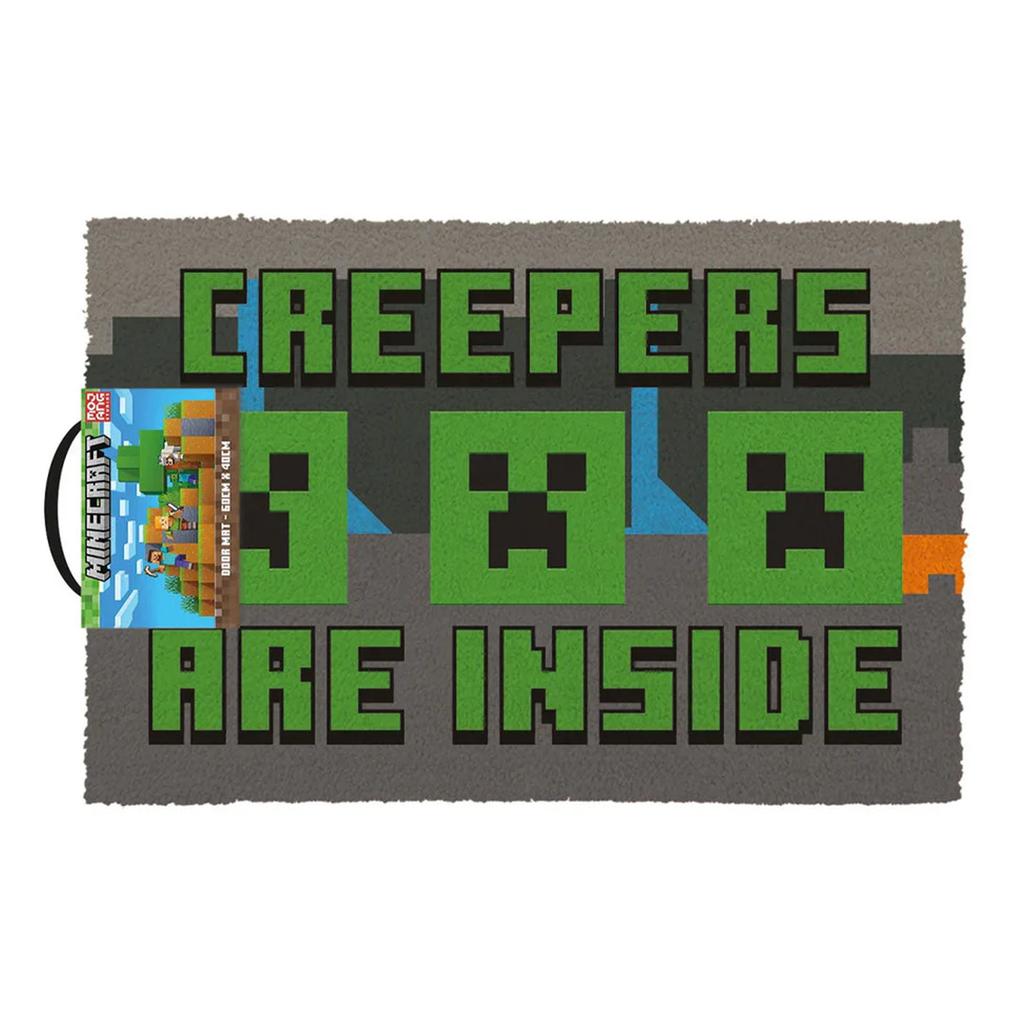 Minecraft Creepers Are Inside Coir Door Mat