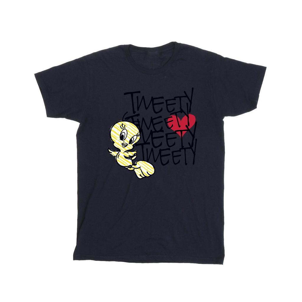 Looney Tunes Mens Tweety Love Heart T-Shirt