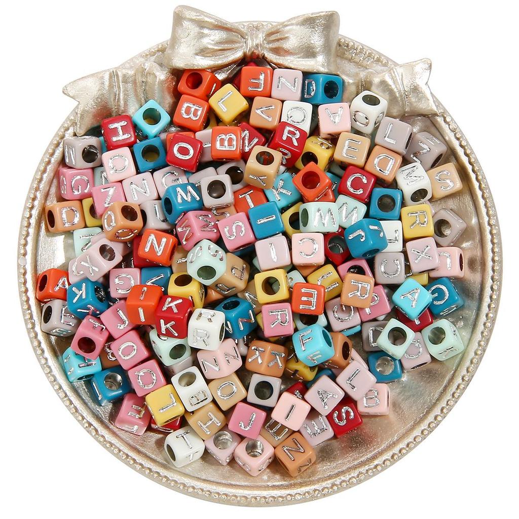 DIY Kids' Educational Alphabet & Number Beads - Acrylic Jewelry Making Kit