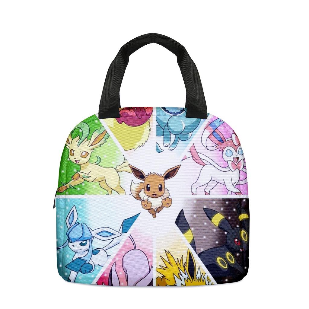 Niedliche Pikachu Pokemon Lunchtasche Cartoon Handtasche Kühltasche für Kinder Tragbar und stilvoll