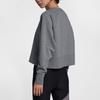 Nike Solid Color Letter Logo Embossed Cropped Long Sleeve Sweatshirt Women Sweatshirt Gray AH8437-091