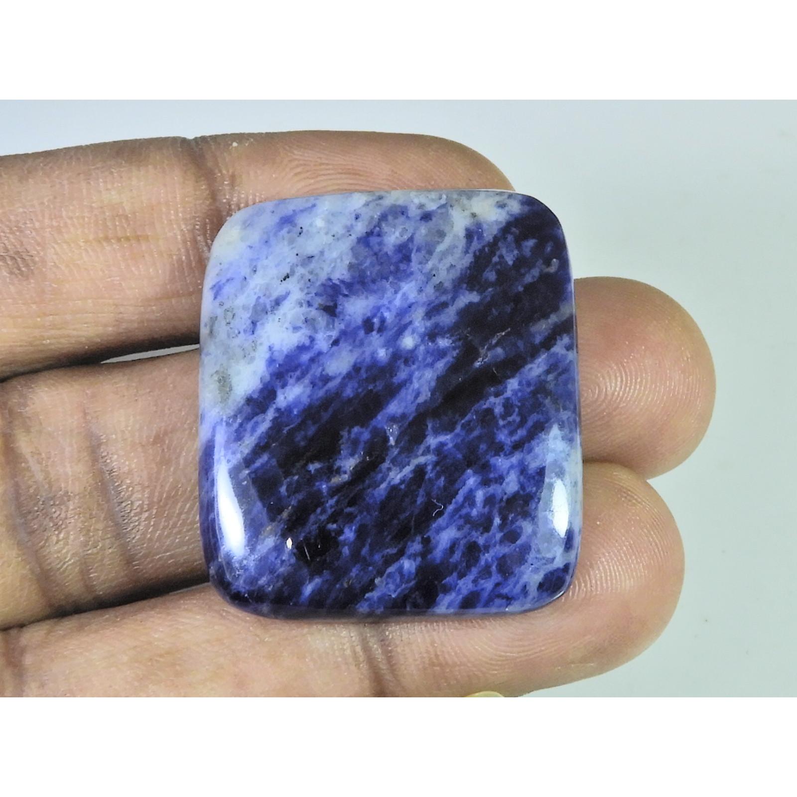 65Cts. Natural Blue Sodalite Octagon Cabochon Loose Gemstone 29X34X06 MM B-254