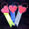 Universal Bicycle Seat Pad Reflective Strip Decor Heart Shaped PVC Tail Light for Night Road Bike Riding