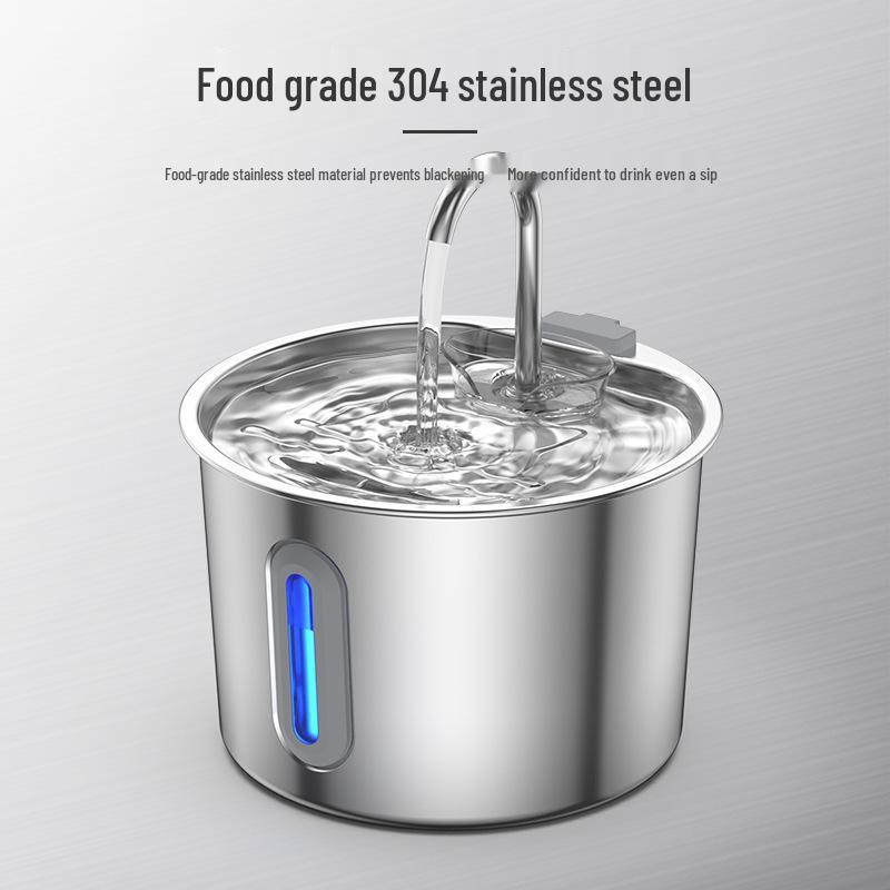 Stainless Steel Pet Water Dispenser: Automatic Flowing Design for Cats & Dogs