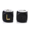 12mm 10Pcs Silicone Black+Gold Letters Beads English Alphabet Letter Beads for Baby Teething Teethers Shower Gifts BPA Free