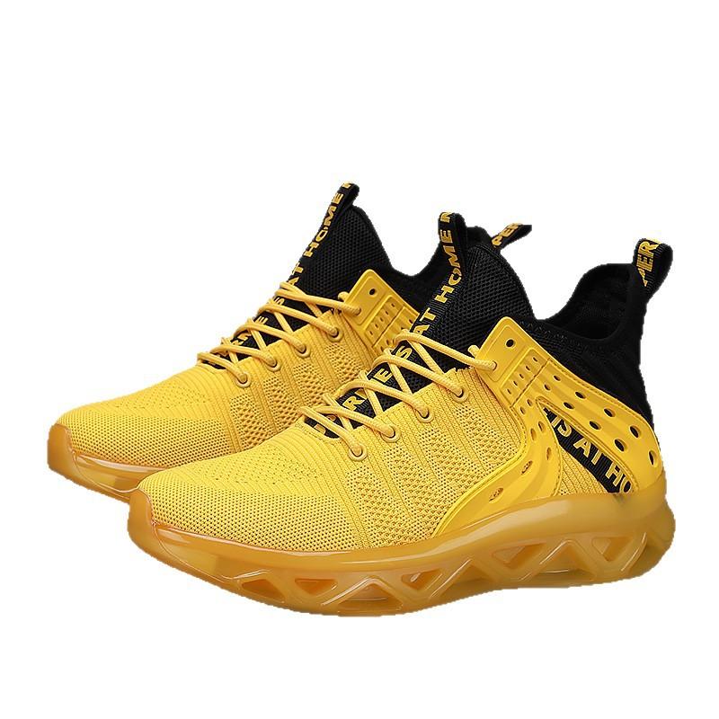 High-top Men's Shoes Blade Shoes Large-size Shoes Socks Shoes New Thick-soled Heightening Shock Absorption Running Casual Sports Shoes