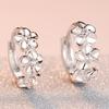 Fashionable Crystal Earrings For Women Chic Tea Flower Design Copper Material Wholesale From Source Factory