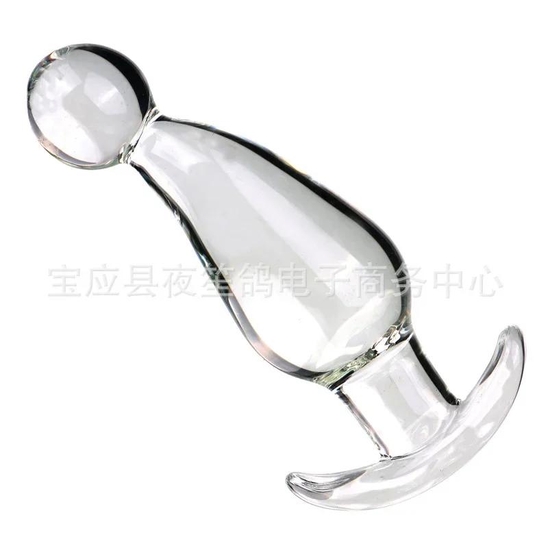 Anal Plug G Spot Stimulator Vaginal Plug Glass Dildo Butt Plugs Clear Crystal Dildos Adult Sex Toys For Woman Vagina Stimulate